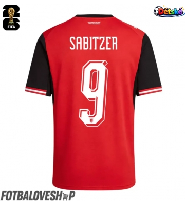 Rakousko Marcel Sabitzer #9 Dětské Domácí Dres MS 2026 Krátký Rukáv (+ trenýrky)